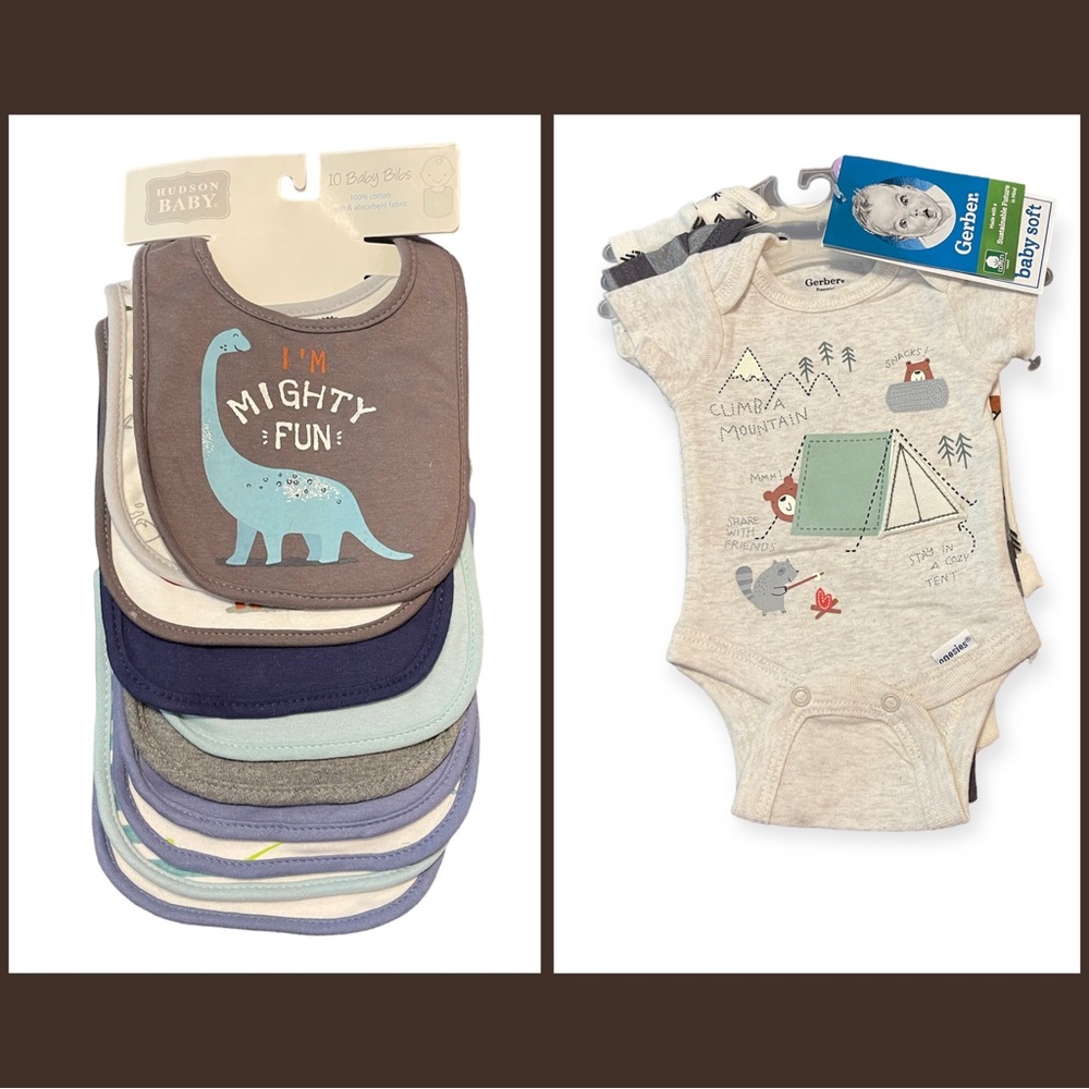 NWT Preemie Onesies & Bibs